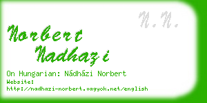 norbert nadhazi business card