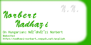 norbert nadhazi business card